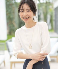 ANY SIS S 【接触冷感 ・UVケア】シアースリーブ ニット