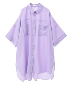 Green Parks ７分袖ミディ丈シャツワンピース