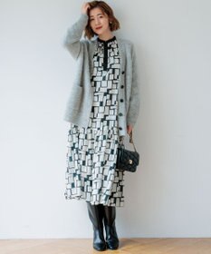 23区 【Oggi11月号掲載】ブラッシュドアルパカ ニットカーディガン