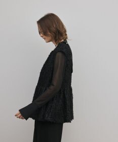 GRACE CONTINENTAL カットジャガードペプラムジレ