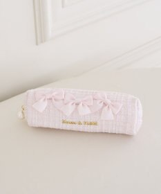 Maison de FLEUR ツイードリボンロングポーチ