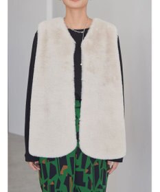 AMERICAN HOLIC 丈違いフェイクファーベスト