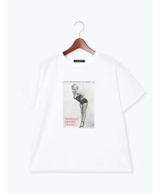 Te chichi マリリンモンローモノクロフォトTシャツ