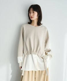 YECCA VECCA シャツレイヤードデザインプルオーバー