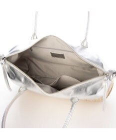 UNBILLION ペルケ perche / 雑材風×牛革付属横長ボストン