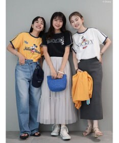 AMERICAN HOLIC ラインＴシャツ　Ｏｆｆ　Ｗｈｉｔｅ／Ｄｉｓｎｅｙ