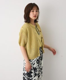 CRAFT STANDARD BOUTIQUE ハーフスリーブメッシュニットカーディガン