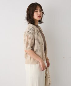 CRAFT STANDARD BOUTIQUE ハーフスリーブメッシュニットカーディガン