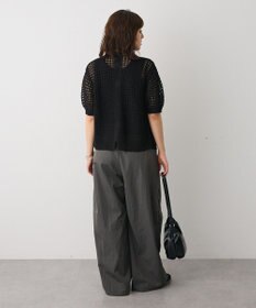 CRAFT STANDARD BOUTIQUE ハーフスリーブメッシュニットカーディガン