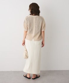 CRAFT STANDARD BOUTIQUE ハーフスリーブメッシュニットカーディガン