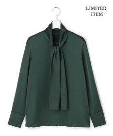 ICB 【WEB限定】 ドレープサテン ボウタイブラウス