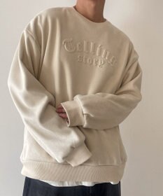 WEGO フェイクスウェードロゴプルオーバー