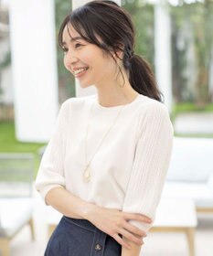 ANY SIS S 【接触冷感 ・UVケア】シアースリーブ ニット