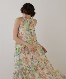 GRACE CONTINENTAL リゾートプリントティアードワンピース