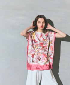 GRACE CONTINENTAL スカーフポンチョトップ