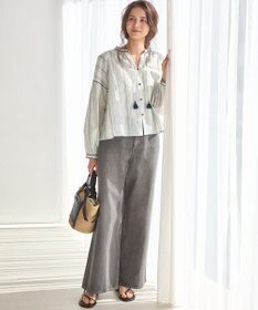 23区 L 【SLOW/一部店舗限定】ワイドシルエット デニム パンツ