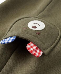 MIKI HOUSE HOT BISCUITS 【80-110cm】 ポケット顔ドン リブ付きスウェットパンツ