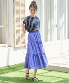 ANY SIS 【汗ジミ防止・UVケア】アーモンドスリーブ カットソー