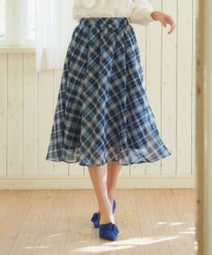 Feroux 楊柳チェックフレア スカート