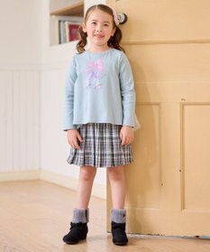 ANY KIDS ラメチェックプリーツスカパン