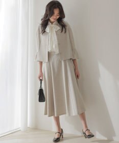 組曲 S ライトリネンライクフレア スカート