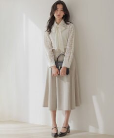 組曲 S ライトリネンライクフレア スカート