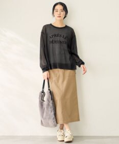 ANY L 【2SET】シアーロゴニット×タンクトップセット