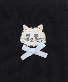 ANY KIDS ネコ刺繍　ハイソックス