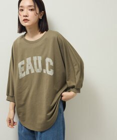 Green Parks ７分袖ミニ裏毛ドルマンロゴプルオーバー