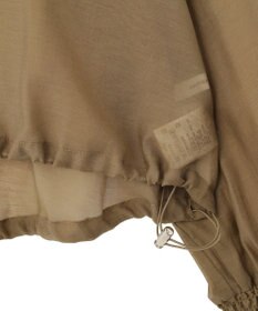 AMERICAN HOLIC 【WEB限定】ノーカラーシアーZIPブルゾン