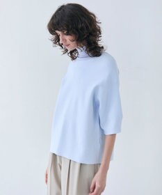 BEIGE， 【洗える】LAURA / 半袖タートルニットトップス