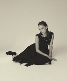 GRACE CONTINENTAL ペプラムリボンドレス