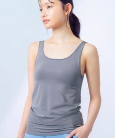 Wing 【SHIHOさん着用】 カップ付きタンクトップ ラク きれいなバストシルエット 【シンクロブラトップ 吸汗速乾タイプ】 ブラトップ ET1152 ウイング／ワコール