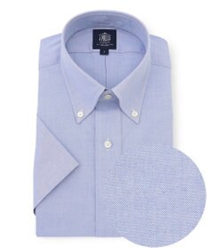 J.PRESS MEN 【PREMIUM PLEATS / 形態安定】ピンオックス 半袖シャツ / B.D.