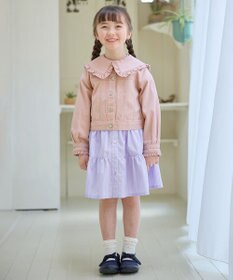 ANY KIDS ストライプ シャツ ワンピース