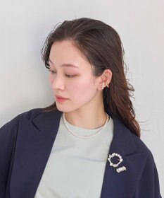 Phoebe 〈シリーズ累計販売10000点突破！〉≪雑誌掲載商品≫ドレッシングパールイヤーカフ　ゴールド
