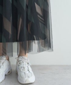 YECCA VECCA プリントチュールスカート