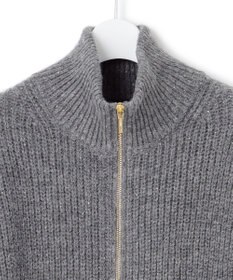 23区 L 【洗える】スパンコールバルキー ダブルジップ ニットブルゾン