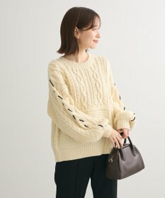 Green Parks 変形ケーブルニットプルオーバー