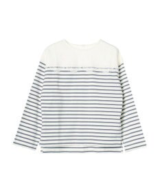 earth music&ecology レースボーダーカットソープルオーバー