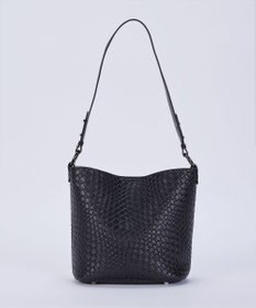 Tiaclasse 【2点セット】編み込み風ショルダーバッグ＋ショルダーポーチ付き