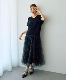 YECCA VECCA プリントチュールスカート