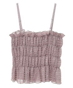 earth music&ecology スパンコールシャーリングビスチェ