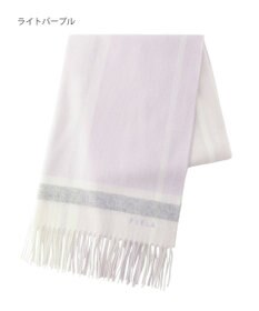 MOONBAT FURLA ウール超大判ブロックチェックラメストール/幅70cm