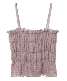 earth music&ecology スパンコールシャーリングビスチェ