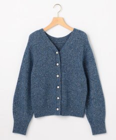 組曲 【加藤ローサさん着用 / 前後着用可】スパンコールヤーン カーディガン