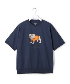 J.PRESS YORK STREET 【UNISEX】ブルドックプリント クルーネック Tシャツ