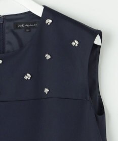 23区 【APPLAUDIR】ノーブルサテン ビジューデザインドレス