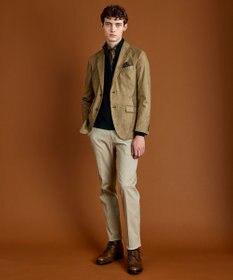 JOSEPH ABBOUD 【ストレッチ】ヘリンボンスウェード ジャケット