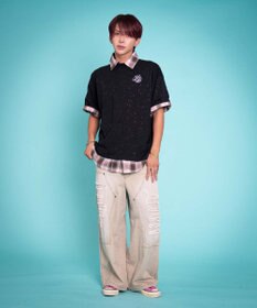 WEGO 【ユニセックス着用ITEM/MLサイズ展開】ラメグラフィックT（SS）